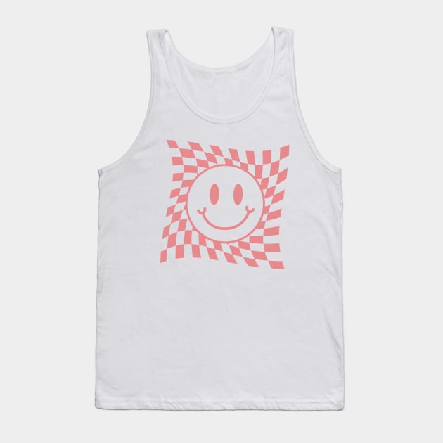 Preppy Smiley Face Tank Top by Taylor Thompson Art